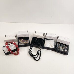 Avon Necklace Bundle NEW Sparkling Cluster Bold Black Seek Triumph & More